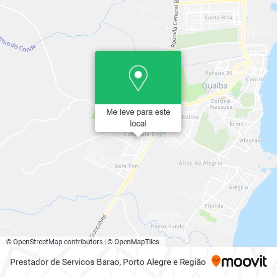 Prestador de Servicos Barao mapa