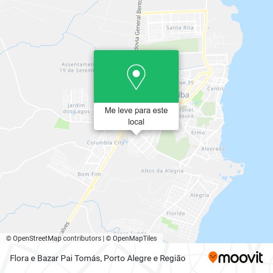 Flora e Bazar Pai Tomás mapa