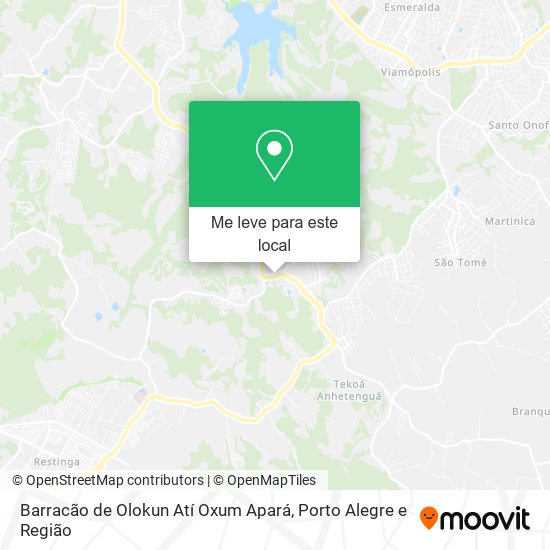 Barracão de Olokun Atí Oxum Apará mapa