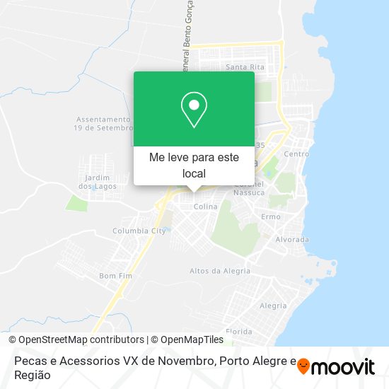 Pecas e Acessorios VX de Novembro mapa