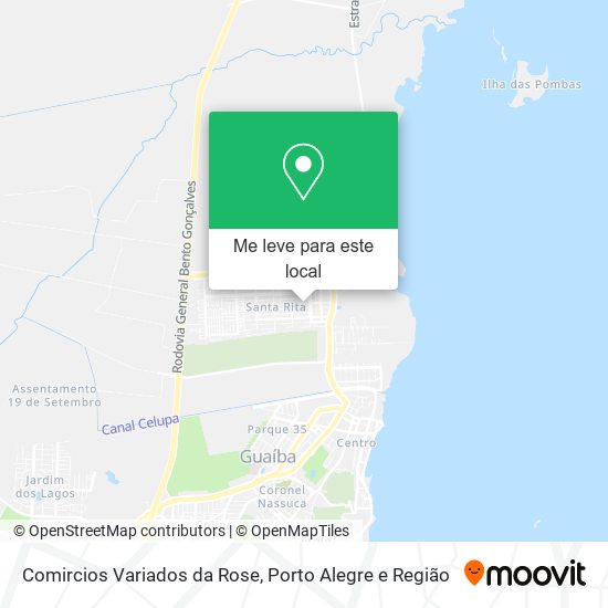 Comircios Variados da Rose mapa