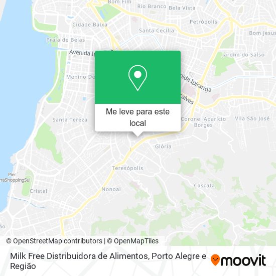 Milk Free Distribuidora de Alimentos mapa