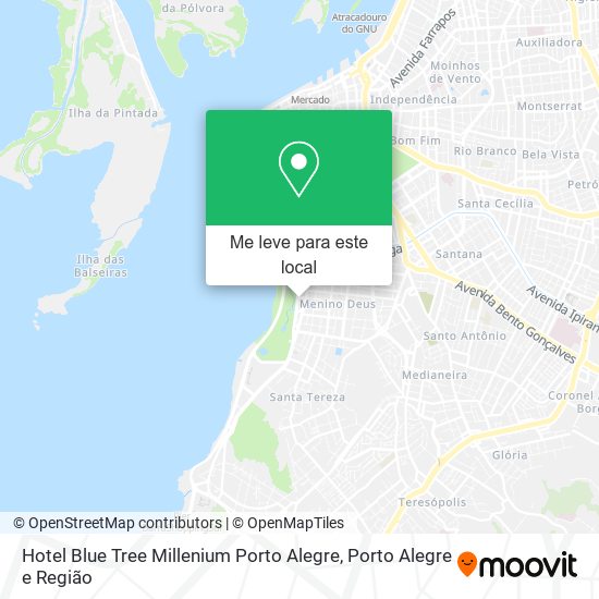 Hotel Blue Tree Millenium Porto Alegre mapa