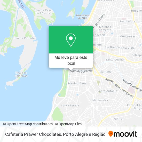 Cafeteria Prawer Chocolates mapa