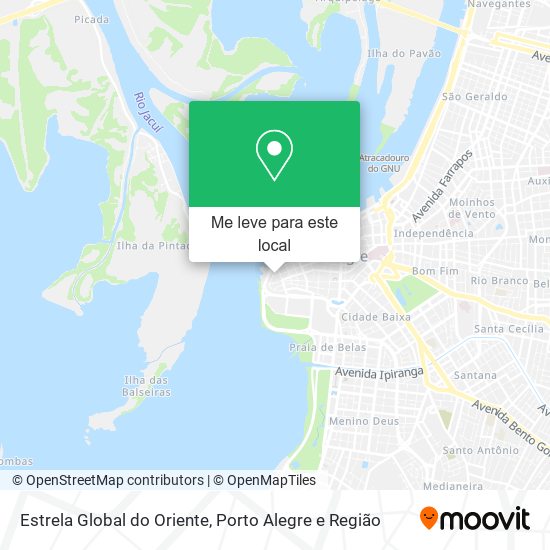 Estrela Global do Oriente mapa