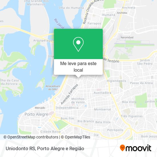 Uniodonto RS mapa