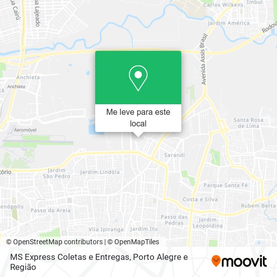 MS Express Coletas e Entregas mapa