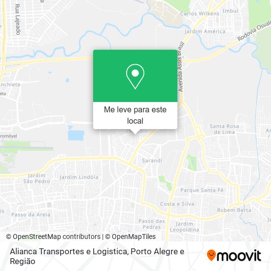 Alianca Transportes e Logistica mapa