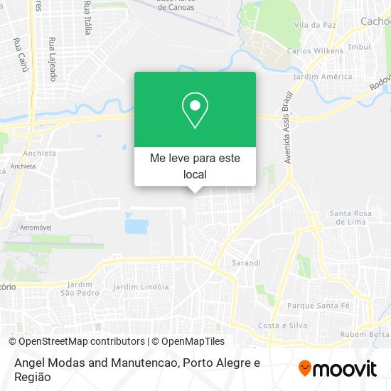 Angel Modas and Manutencao mapa