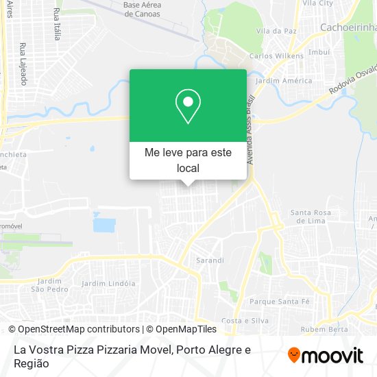 La Vostra Pizza Pizzaria Movel mapa