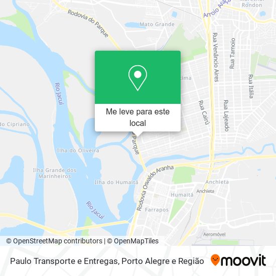 Paulo Transporte e Entregas mapa