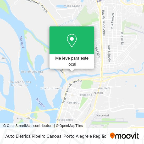 Auto Elétrica Ribeiro Canoas mapa