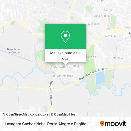 Lavagem Cachoeirinha mapa