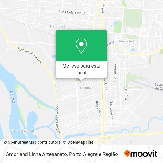 Amor and Linha Artesanato mapa