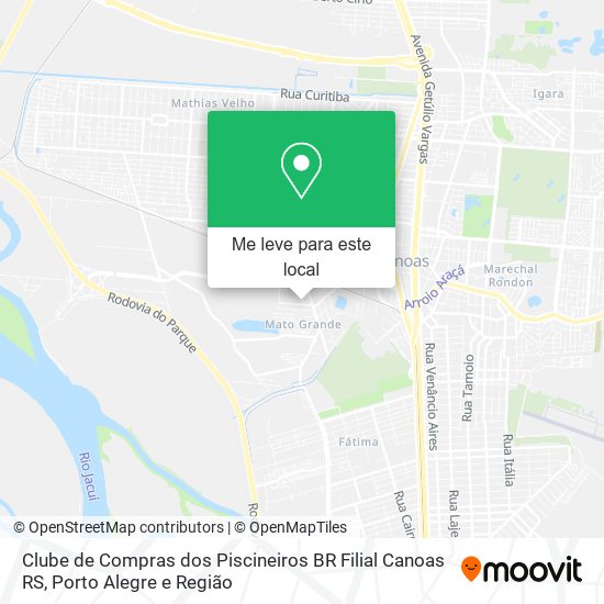 Clube de Compras dos Piscineiros BR Filial Canoas RS mapa