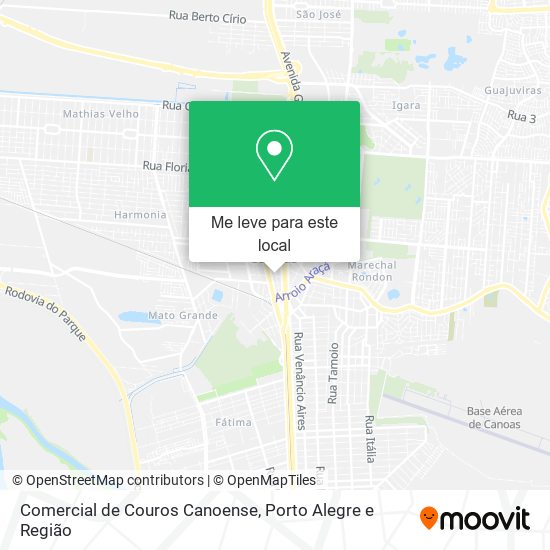 Comercial de Couros Canoense mapa