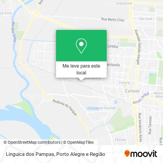 Linguica dos Pampas mapa