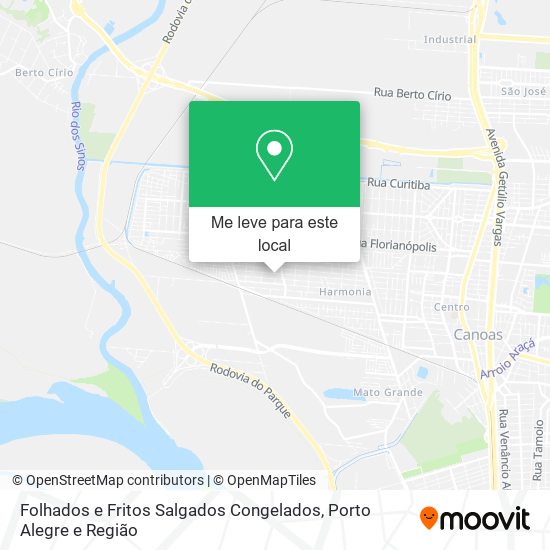 Folhados e Fritos Salgados Congelados mapa