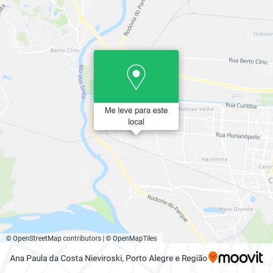 Ana Paula da Costa Nieviroski mapa