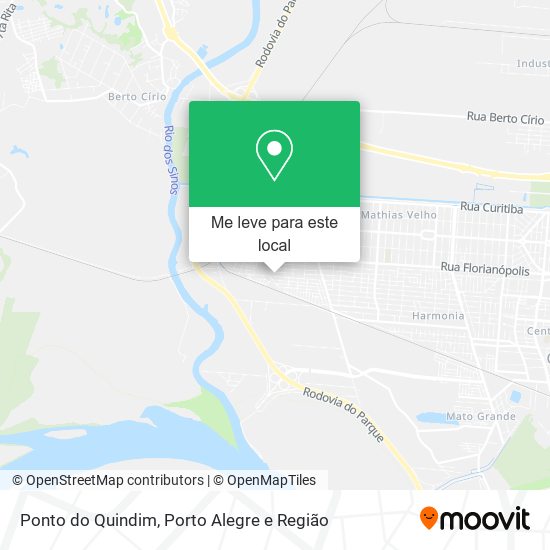 Ponto do Quindim mapa