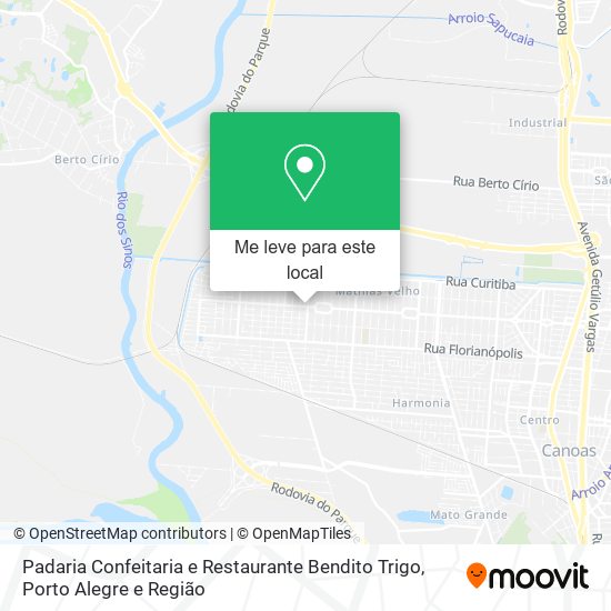 Padaria Confeitaria e Restaurante Bendito Trigo mapa
