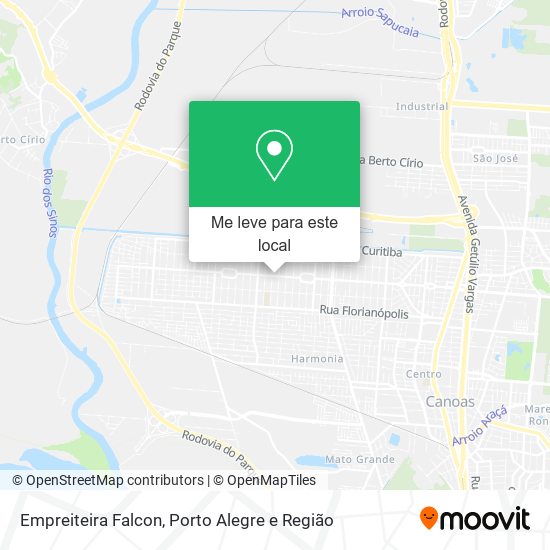 Empreiteira Falcon mapa