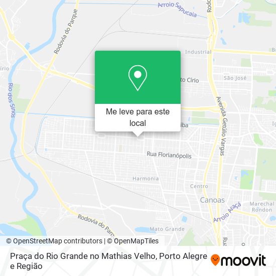 Praça do Rio Grande no Mathias Velho mapa