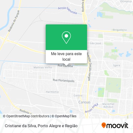 Cristiane da Silva mapa