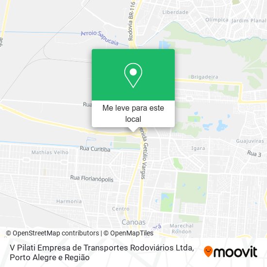 V Pilati Empresa de Transportes Rodoviários Ltda mapa