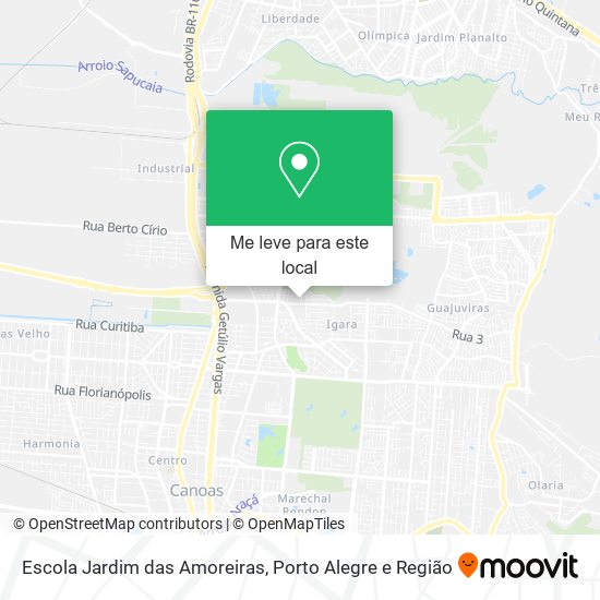 Escola Jardim das Amoreiras mapa