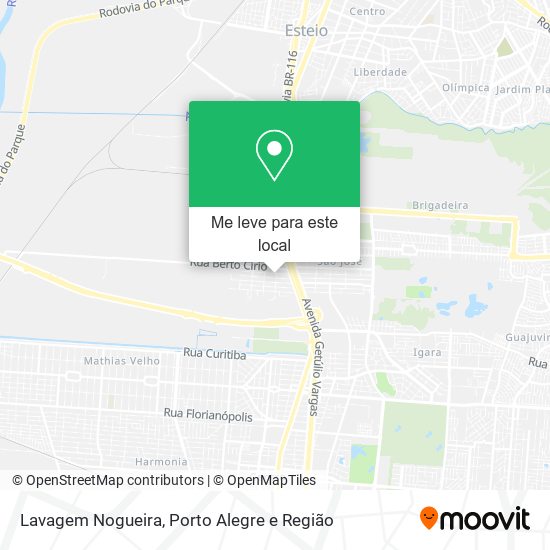 Lavagem Nogueira mapa