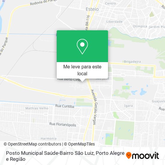 Posto Municipal Saúde-Bairro São Luiz mapa