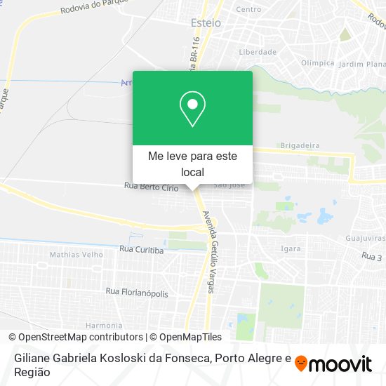 Giliane Gabriela Kosloski da Fonseca mapa