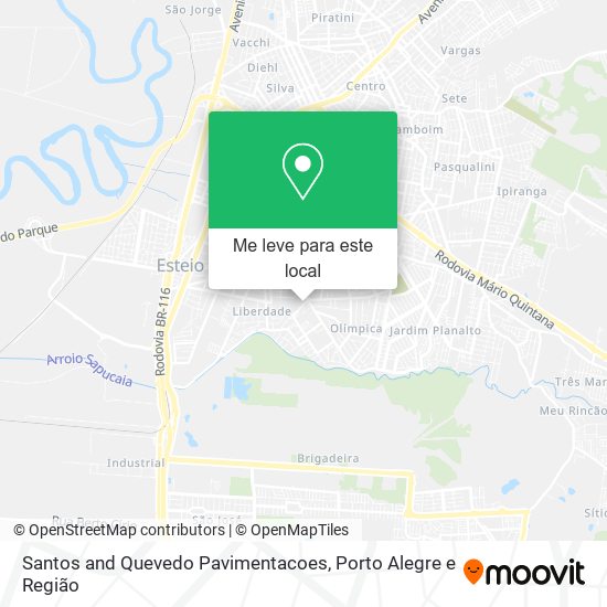 Santos and Quevedo Pavimentacoes mapa