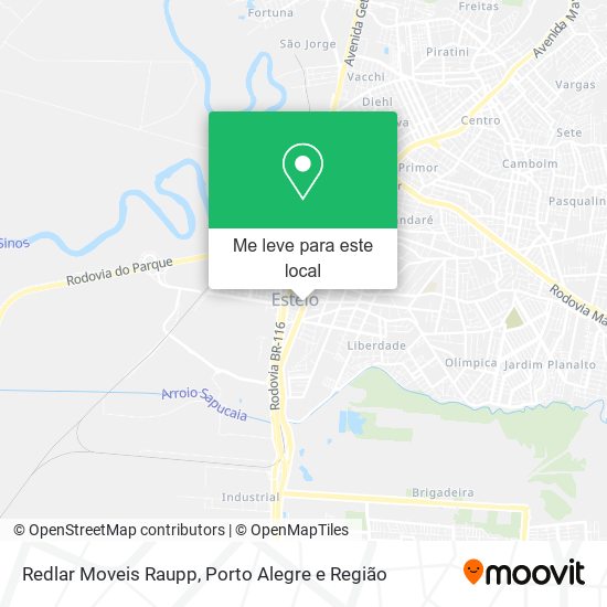 Redlar Moveis Raupp mapa