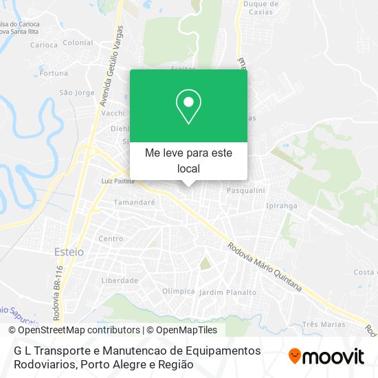 G L Transporte e Manutencao de Equipamentos Rodoviarios mapa