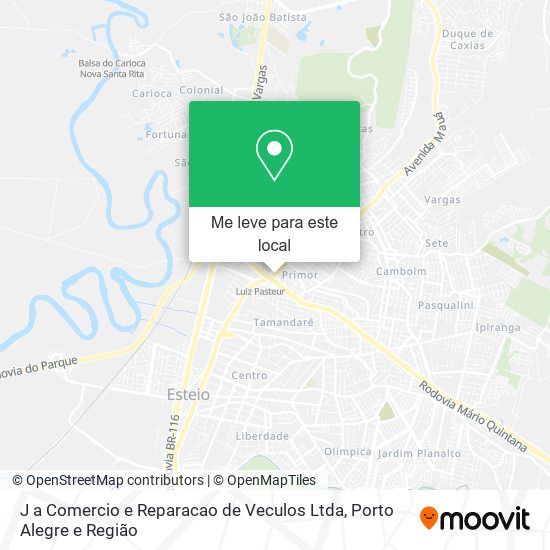 J a Comercio e Reparacao de Veculos Ltda mapa