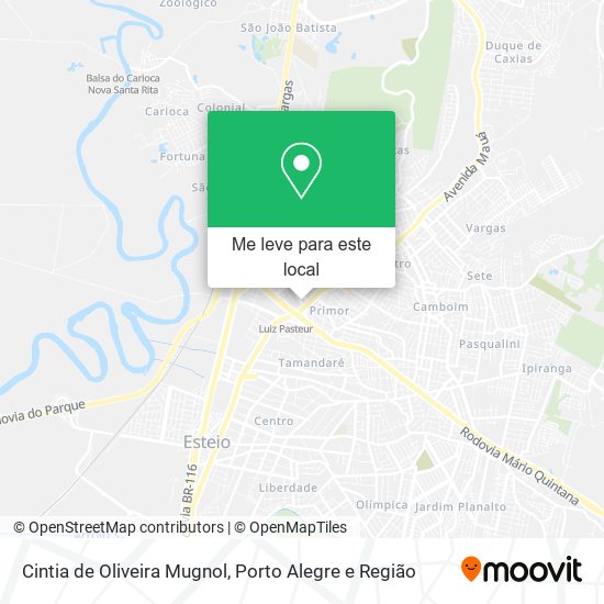 Cintia de Oliveira Mugnol mapa