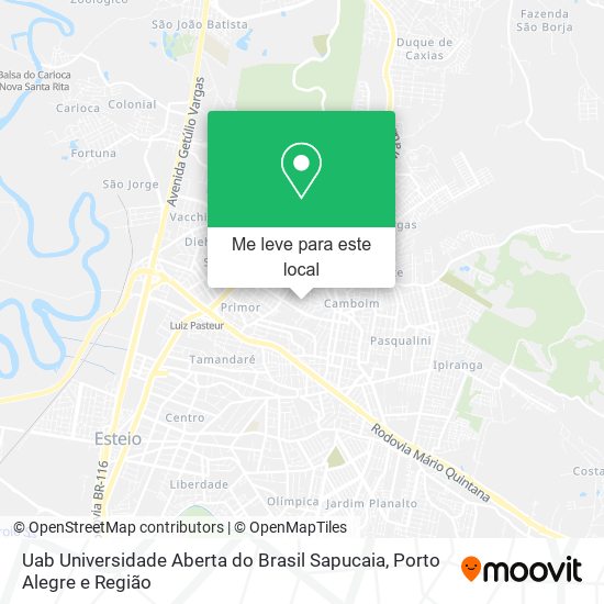 Uab Universidade Aberta do Brasil Sapucaia mapa