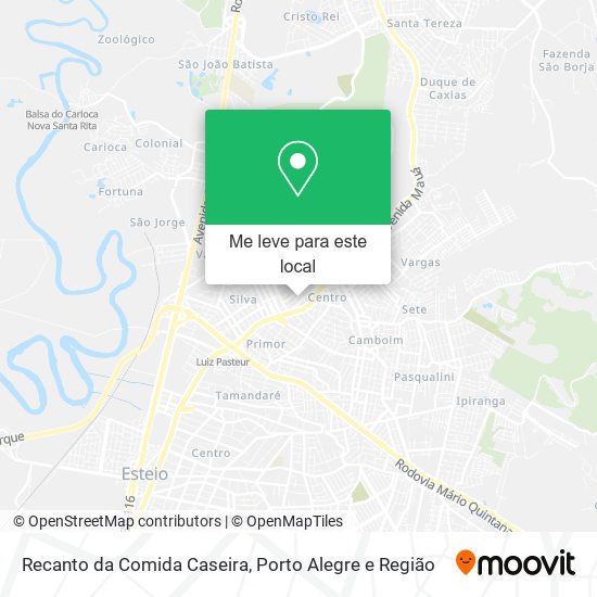 Recanto da Comida Caseira mapa