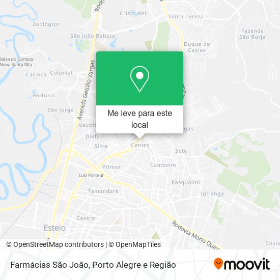 Farmácias São João mapa