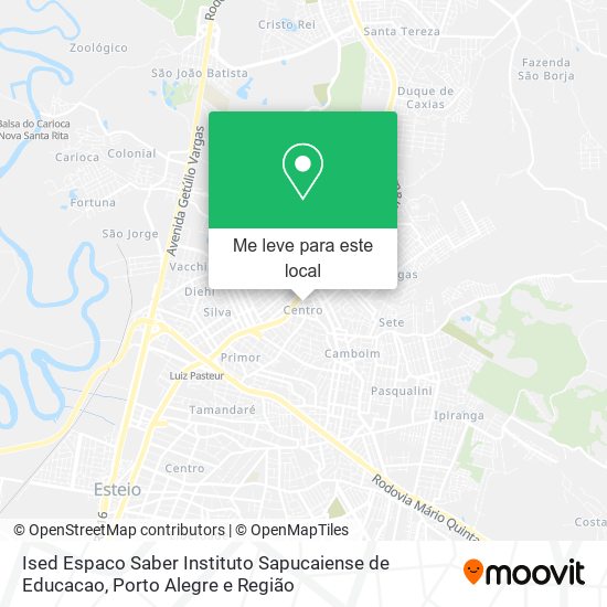 Ised Espaco Saber Instituto Sapucaiense de Educacao mapa