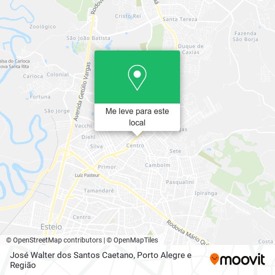 José Walter dos Santos Caetano mapa