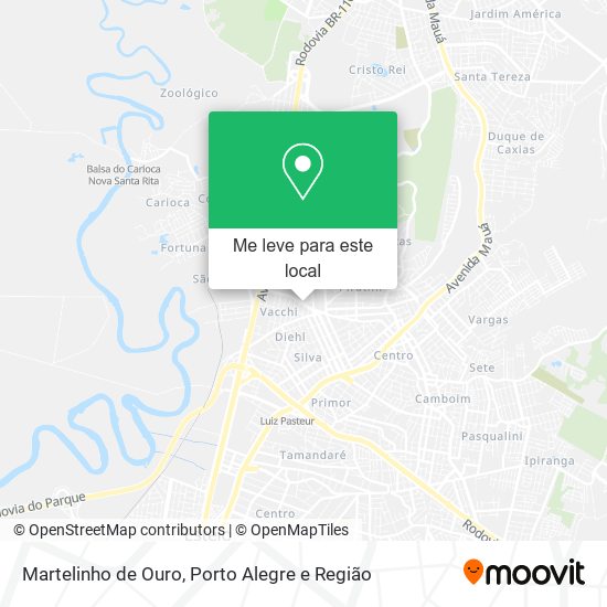 Martelinho de Ouro mapa