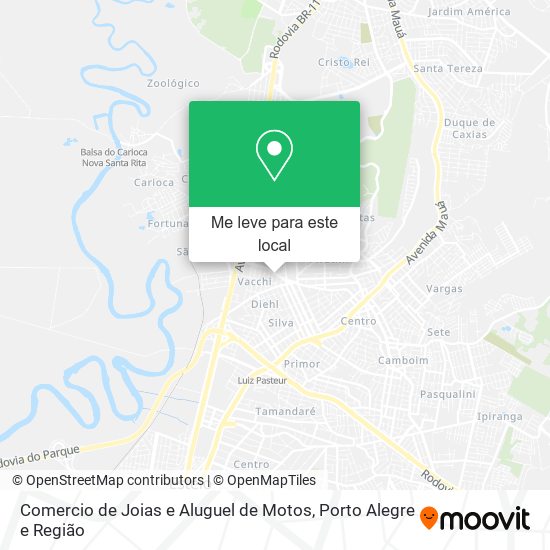 Comercio de Joias e Aluguel de Motos mapa