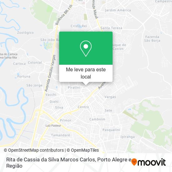 Rita de Cassia da Silva Marcos Carlos mapa