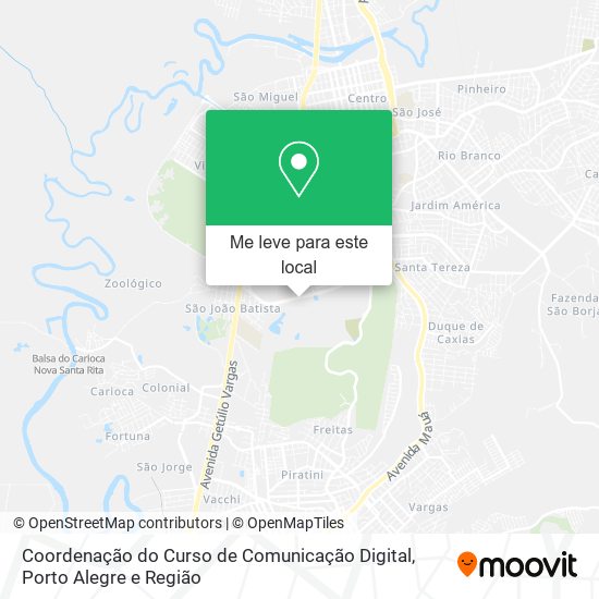 Coordenação do Curso de Comunicação Digital mapa