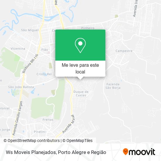 Ws Moveis Planejados mapa