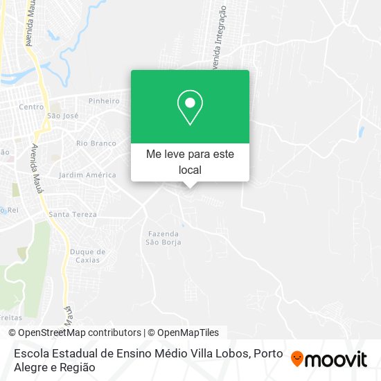Escola Estadual de Ensino Médio Villa Lobos mapa