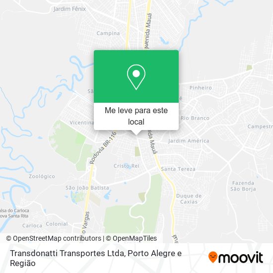 Transdonatti Transportes Ltda mapa